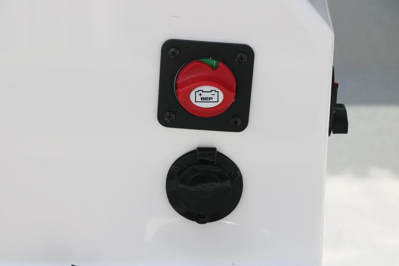 Slide: The Image of Battery switch and socket on 2025 Vexus ACX 2000 boat. - 33