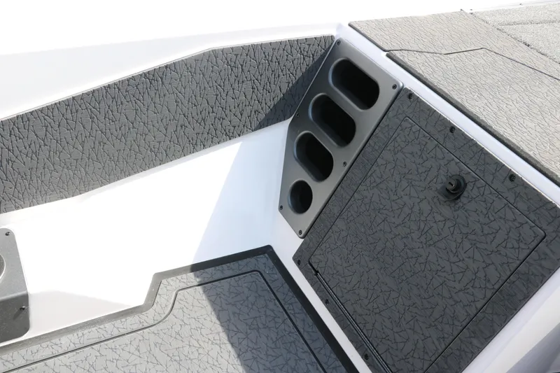Slide: The Image of Interior of 2025 Vexus VXS 21 boat with textured panels and storage compartments. - 34