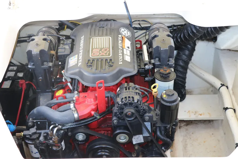Slide: The Image of Engine of 2008 Four Winns 224 Funship boat, featuring Volvo Penta 5.0 GXI. - 32