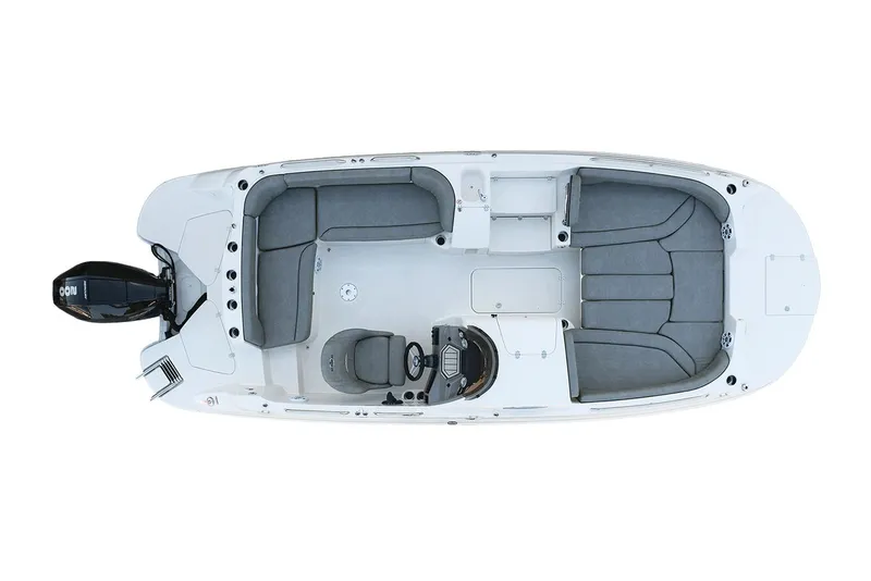 Slide: The Image of Manufacturer Provided Image: 2021 Stingray 212 SC boat, top view, spacious seating, sleek design. - 17