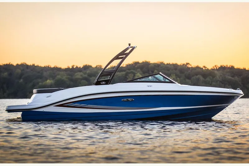 Slide: The Image of Manufacturer Provided Image: 2016 Sea Ray SPX 210 boat on a lake at sunset. - 15