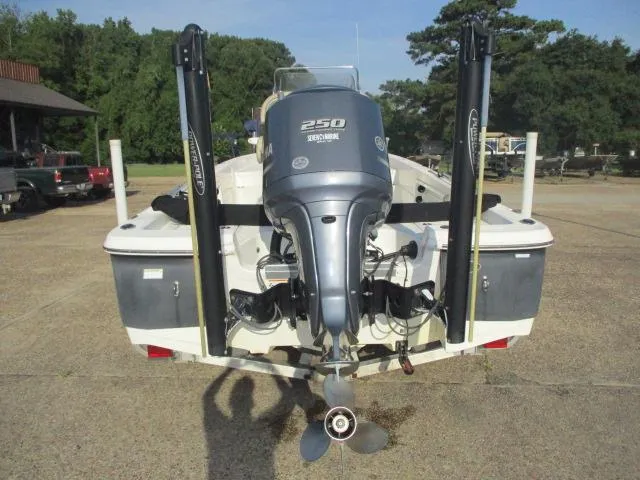 Slide: The Image of 2014 NauticStar 244 XTS boat with Yamaha 250 outboard motor, rear view. - 3