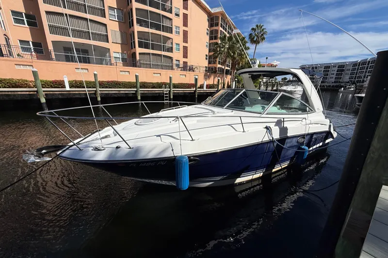 Slide: The Image of 2015 Monterey 295 Sport Yacht docked on a sunny day. - 37