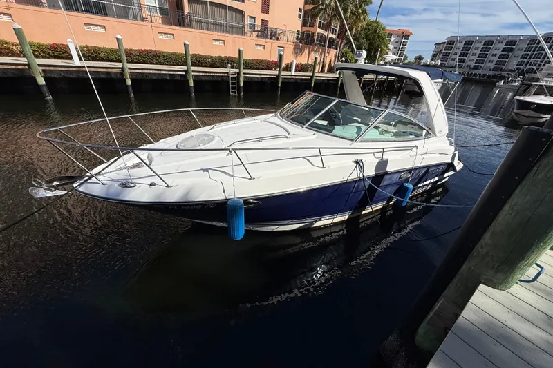 Slide: The Image of 2015 Monterey 295 Sport Yacht docked in marina. - 39