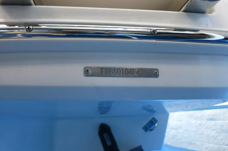 Slide: The Image of 2025 Chaparral 250 OSX boat hull identification number plate. - 33