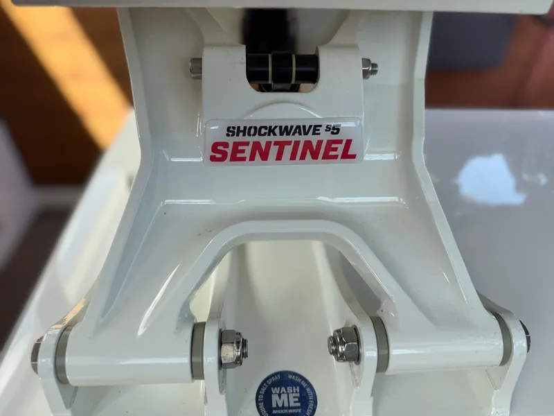 Slide: The Image of Shockwave S5 Sentinel mount on 2019 Axopar AX37XC boat. - 13