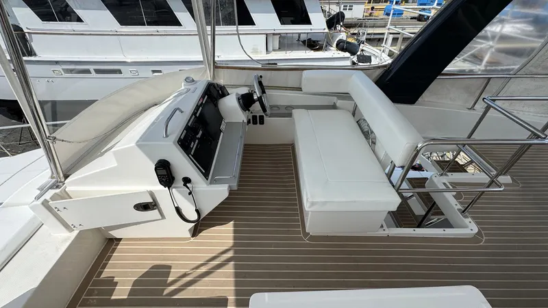 Slide: The Image of 2018 Leopard Power Cat Flybridge Helm Controls - 55