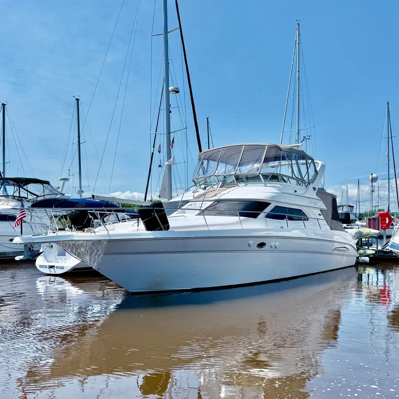 Slide: The Image of Sea Ray 450 Express Bridge 2002 - 4