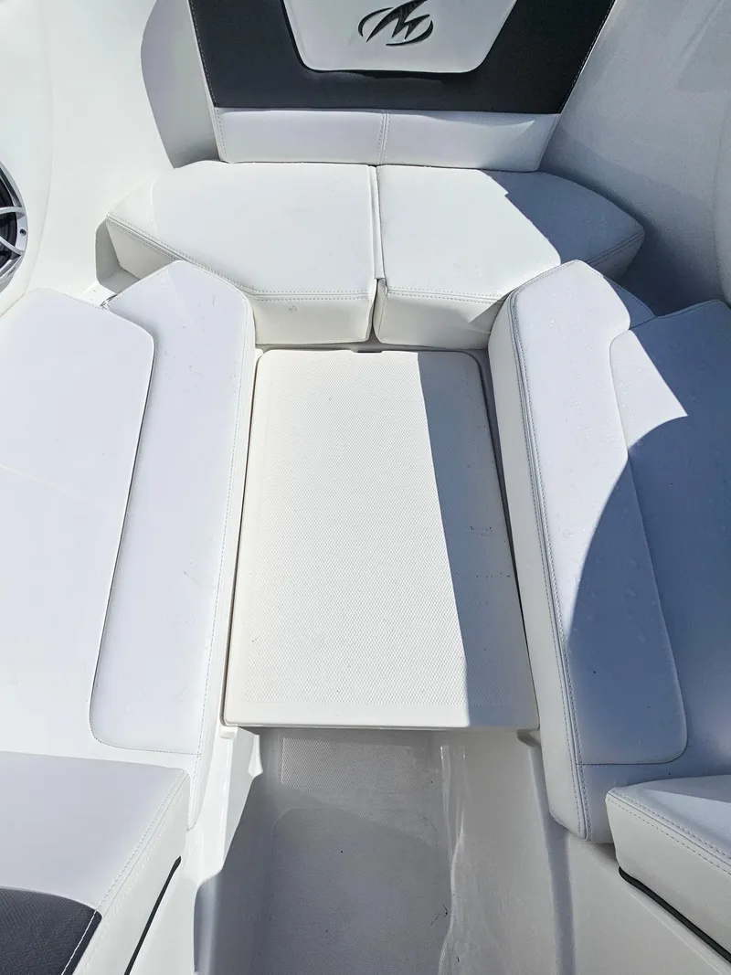 Slide: The Image of White seating area on a 2017 Monterey 217 Outboard boat. - 37