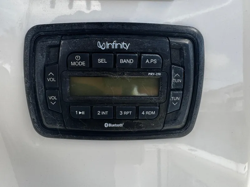 Slide: The Image of Infinity PRV-250 Bluetooth stereo on 2015 Cobia 237 Center Console boat. - 25