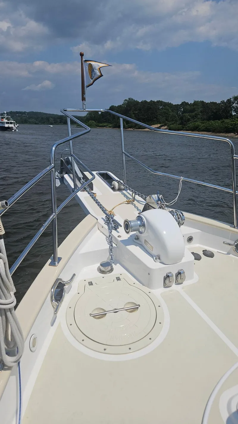Slide: The Image of 2008 Kadey-Krogen 44 yacht named "Karma" docked in Annapolis, MD. - 72