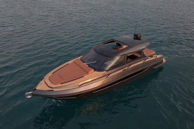 Slide: The Image of Luxurious 2025 Focus 3X yacht cruising on calm blue waters. - 6