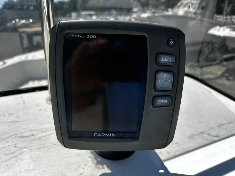 Slide: The Image of Garmin Echo 200 fishfinder on 2013 Sea Hunt Triton 202 Center Console boat. - 6