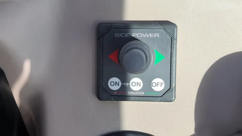 Slide: The Image of Side-Power thruster control panel on 2007 Sea Ray 340 Sundancer boat. - 12