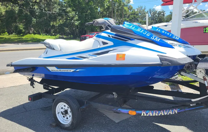 Slide: The Image of 2020 Yamaha WaveRunner VX on Karavan trailer, parked outdoors. - 2