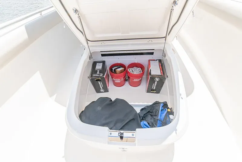 Slide: The Image of Storage under the fwd island deck seating - 29