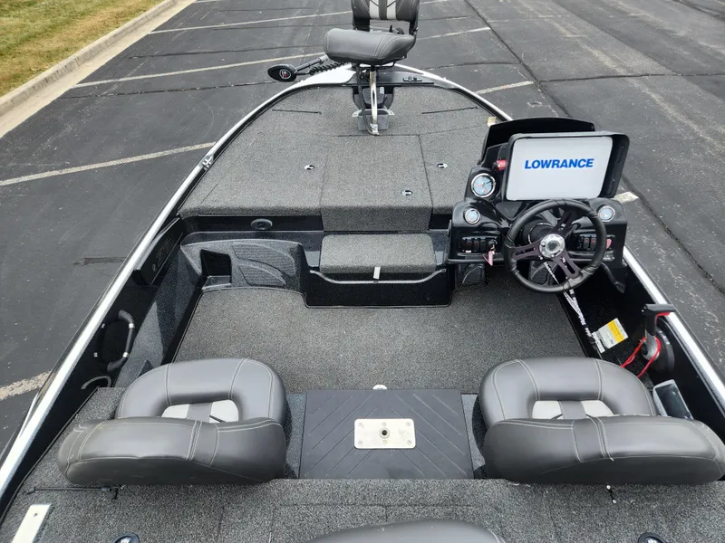 Slide: The Image of 2017 Nitro Z17 boat interior with Lowrance electronics and dual seating. - 6