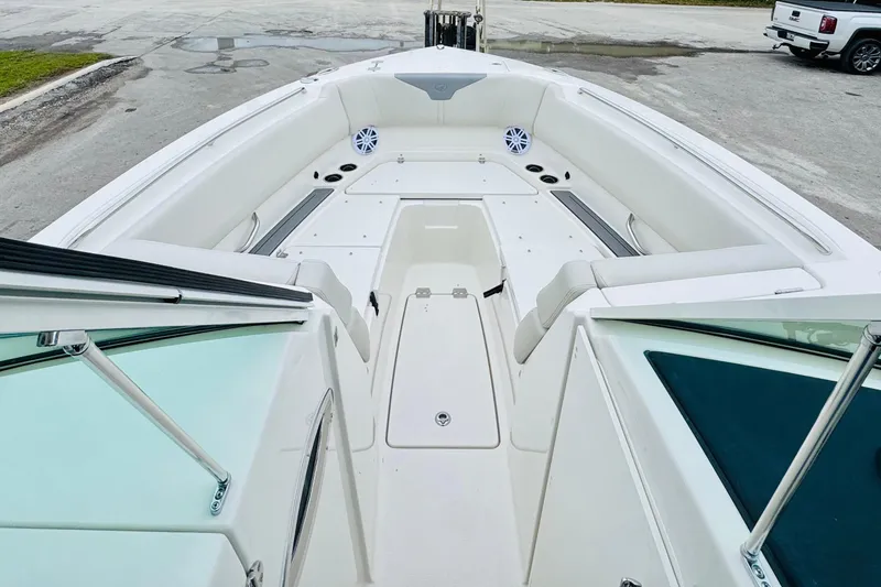 Slide: The Image of 2026 Sailfish 276 DC boat interior with spacious seating and modern design. - 25