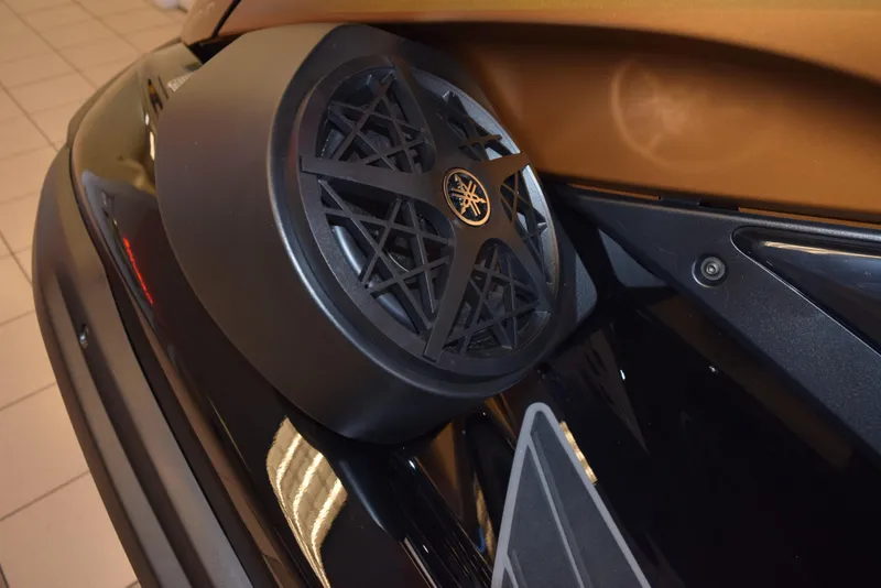 Slide: The Image of 2025 Yamaha WaveRunner FX Cruiser HO speaker detail, showcasing sleek design and audio features. - 12