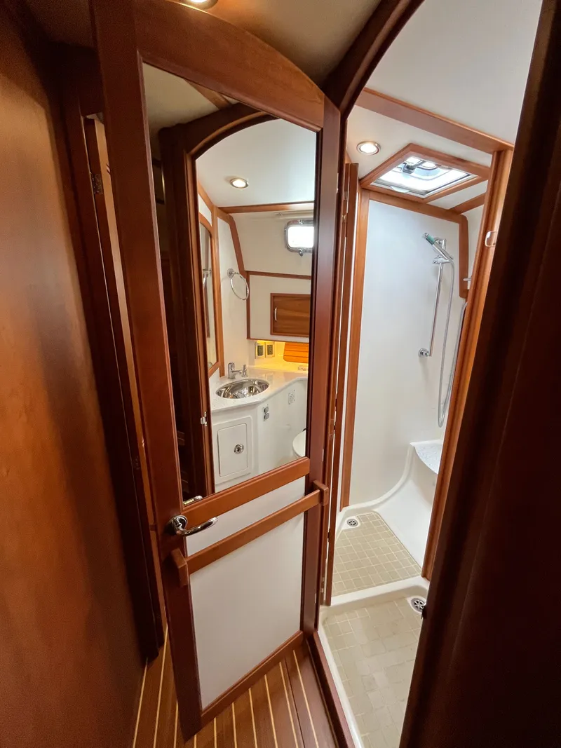 Slide: The Image of 2018 Sabre 48 "Legasea" Mirrored Guest Head Door - 52