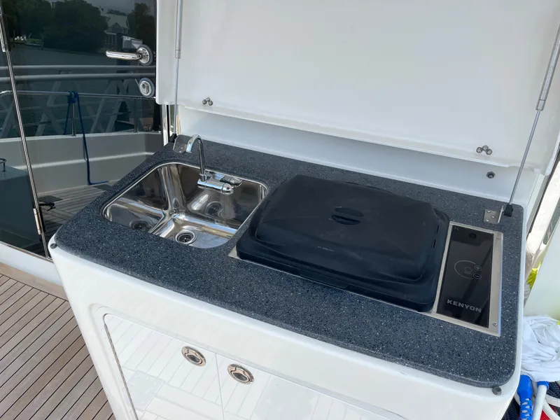 Slide: The Image of 2018 Sabre 48 "Legasea" Cockpit Grill w/Sink - 60