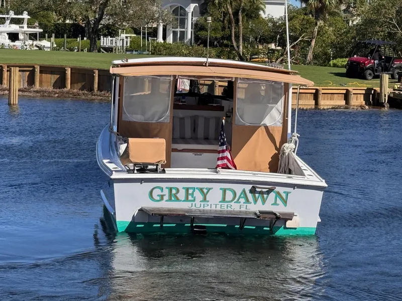 Slide: The Image of 1987 West Bay James Beal 31 Hardtop Lobster Boat, "Grey Dawn," docked in Jupiter, FL. - 10