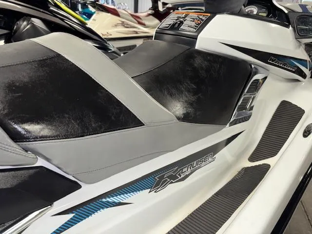Slide: The Image of 2015 Yamaha WaveRunner FX Cruiser SVHO, sleek design, black and gray seating. - 8