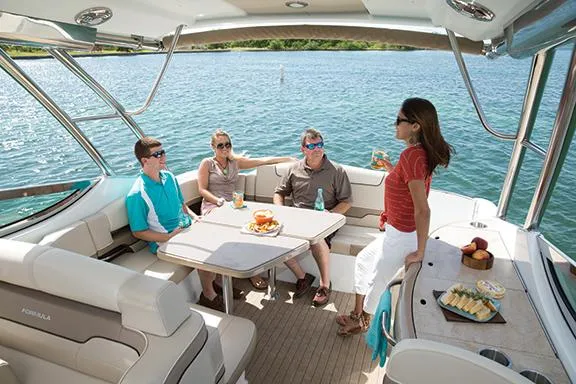 Slide: The Image of Manufacturer Provided Image: People enjoying a day on a 2015 Formula 370 Super Sport boat. - 9