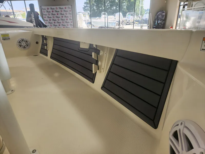 Slide: The Image of Interior view of 2025 Pathfinder 2200 TRS boat, featuring sleek design and modern amenities. - 20