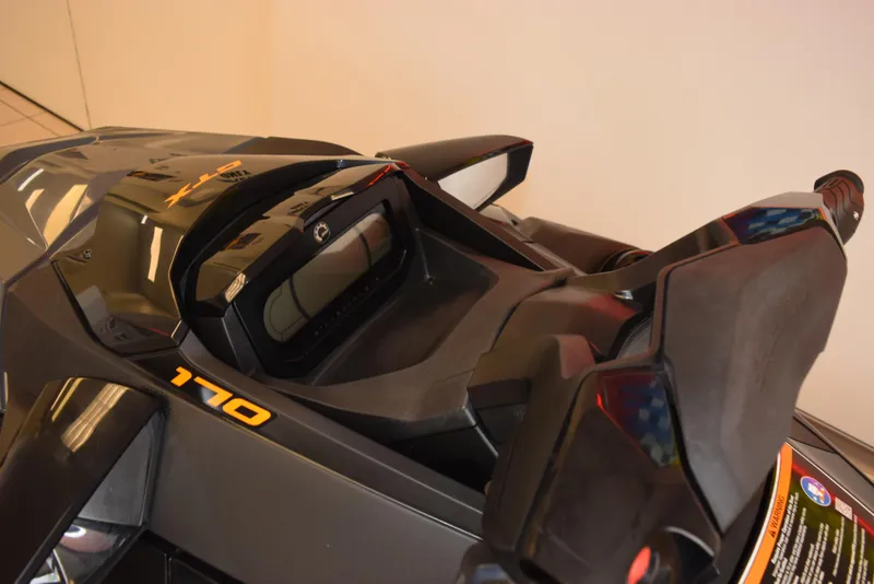 Slide: The Image of 2021 Sea-Doo GTX 170 dashboard and controls, showcasing sleek design and modern features. - 8