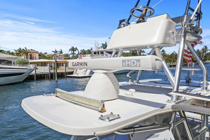 Slide: The Image of 2013 Invincible 42 Open Fisherman with Garmin xHD2 radar on deck. - 36