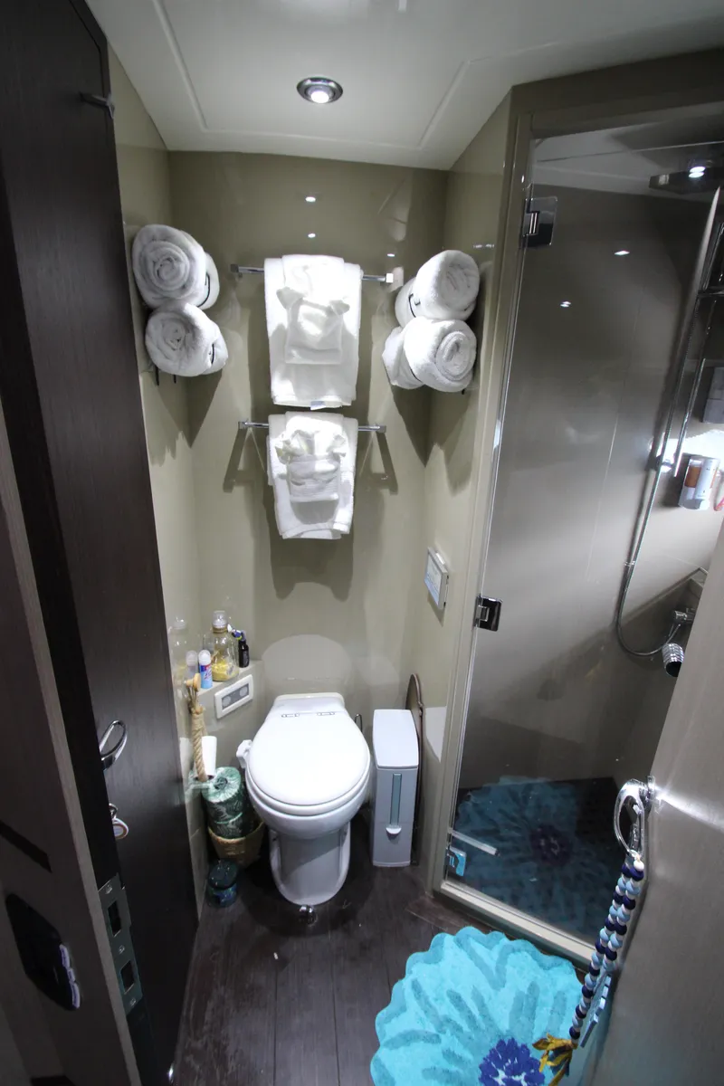 Slide: The Image of Luxurious bathroom in 2007 Uniesse 70 Sport yacht with modern amenities and elegant design. - 37