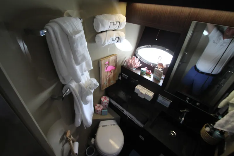 Slide: The Image of Luxurious bathroom in 2007 Uniesse 70 Sport yacht with elegant amenities. - 46