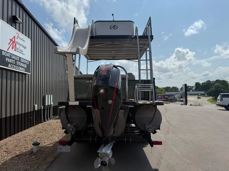 Slide: The Image of 2022 Avalon 2585 CR boat with slide and motor at Premier Advantage Marine. - 4