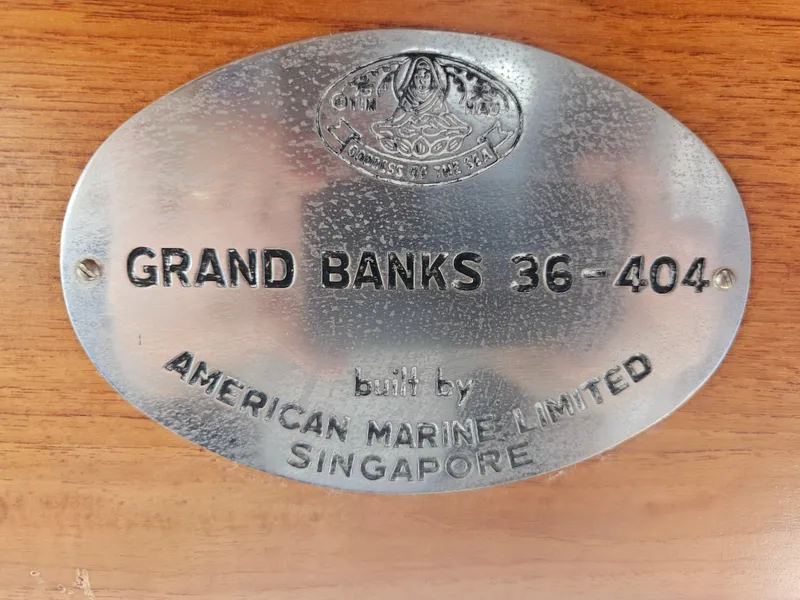 Slide: The Image of 1973 Grand Banks 36 Classic nameplate by American Marine Limited, Singapore. - 31