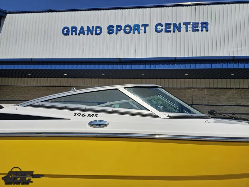 Slide: The Image of Yellow 2015 Monterey 196MFS boat at Grand Sport Center. - 7