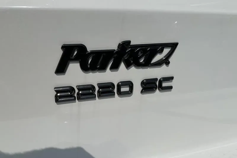 Slide: The Image of 2026 Parker 2220 SPORT CABIN logo on white surface. - 17