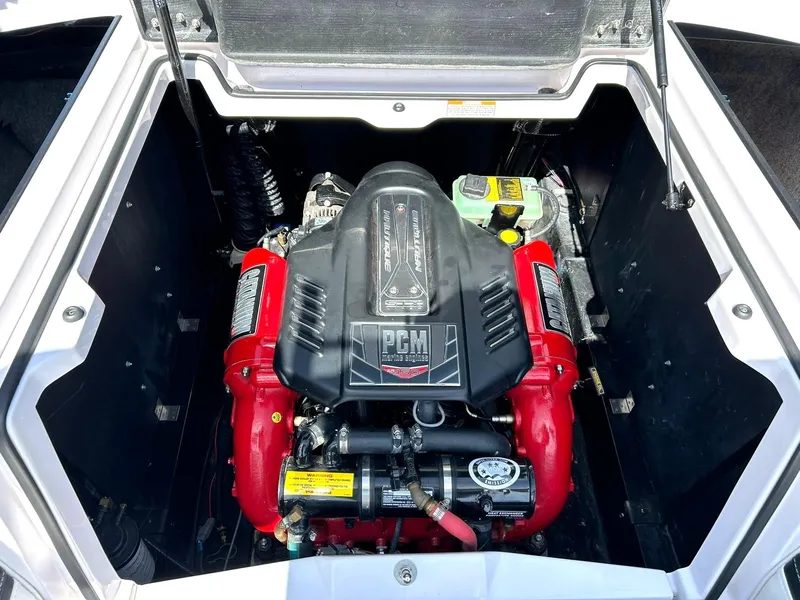 Slide: The Image of 2014 Nautique Super Air Nautique G23 engine compartment with PCM engine. - 6