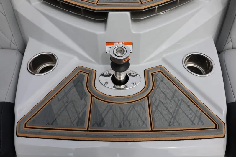 Slide: The Image of 2025 Tigé Z3 boat interior with cup holders and stylish deck design. - 43