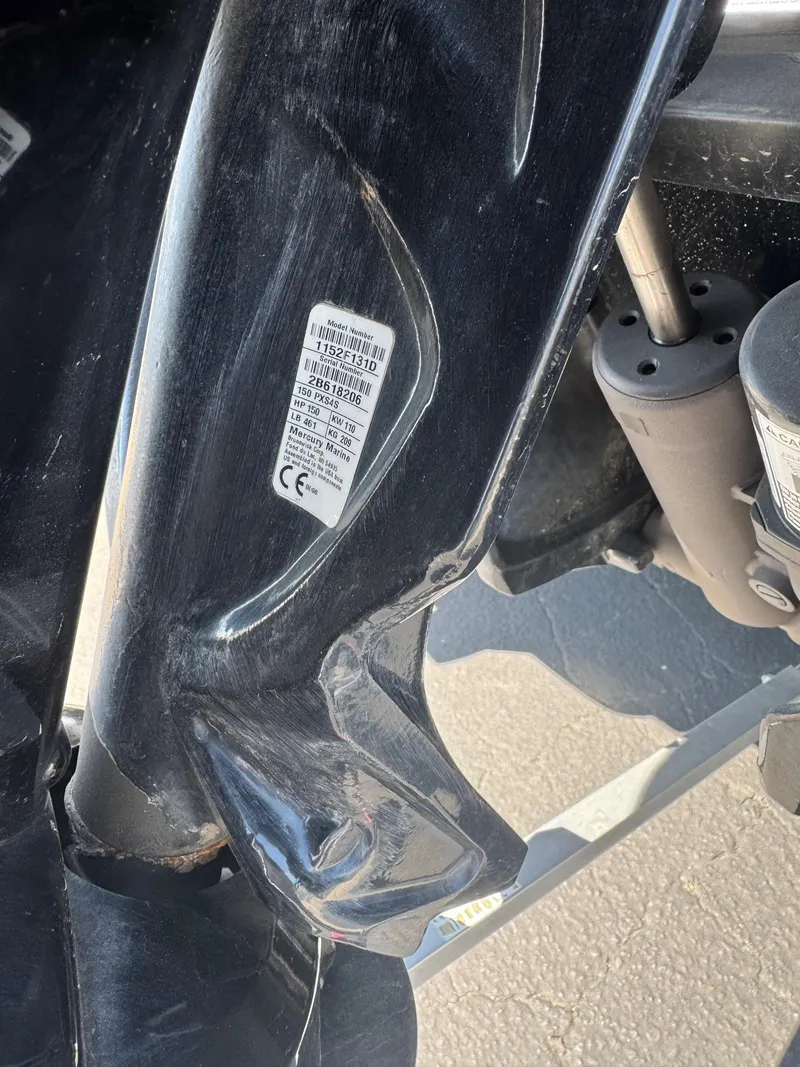 Slide: The Image of Close-up of a 2018 Nitro Z18 boat component with a visible label. - 9