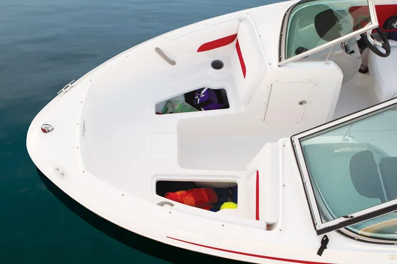 Slide: The Image of Manufacturer Provided Image: 2015 Chaparral 18 H2O Sport boat interior with storage compartments. - 9
