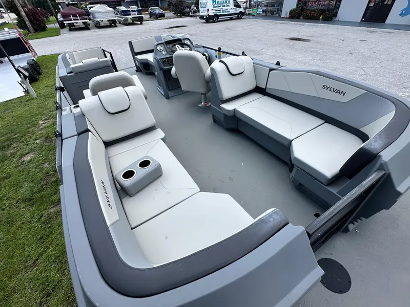 Slide: The Image of 2026 Sylvan A22 LZ Sport boat interior with spacious seating and modern design. - 7