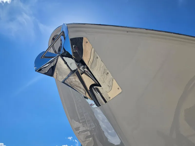 Slide: The Image of Close-up of 2026 Sea Hunt Ultra 275 SE boat anchor against blue sky. - 9