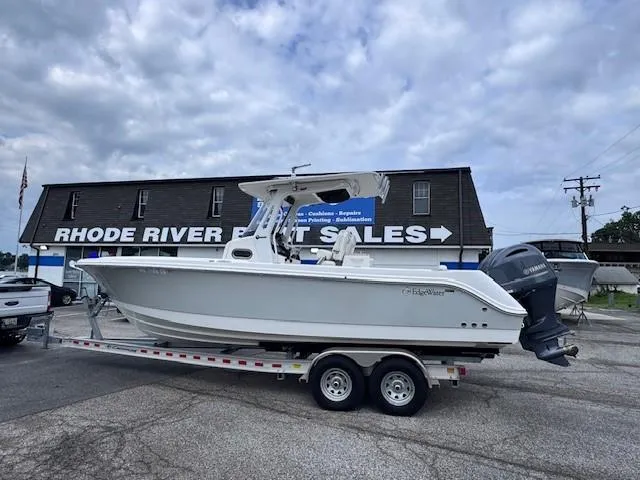 Slide: The Image of 2017 Edgewater 262CC boat on trailer at Rhode River Boat Sales. - 3