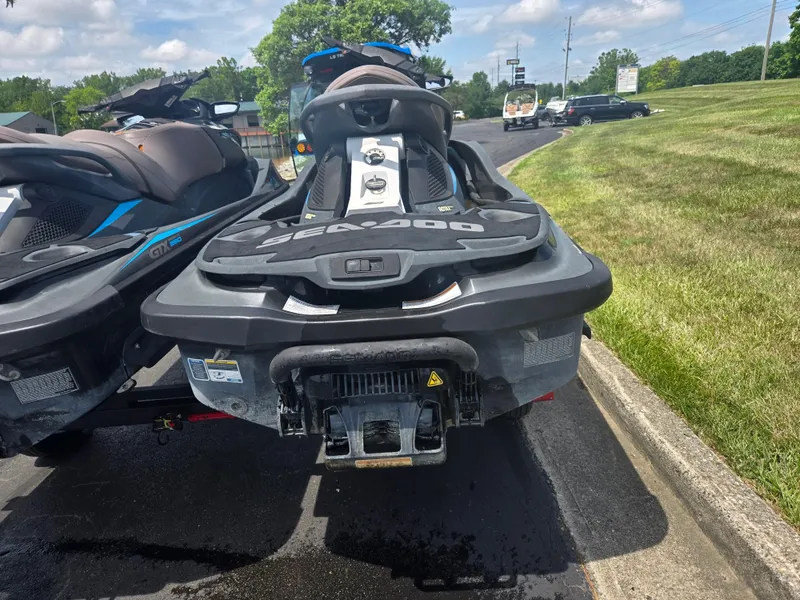 Slide: The Image of 2016 Sea-Doo GTX Limited iS 260 jet ski parked on a trailer. - 2