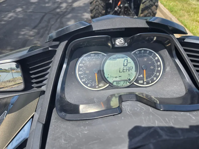 Slide: The Image of 2016 Sea-Doo GTX Limited iS 260 dashboard with digital display and speedometer. - 9