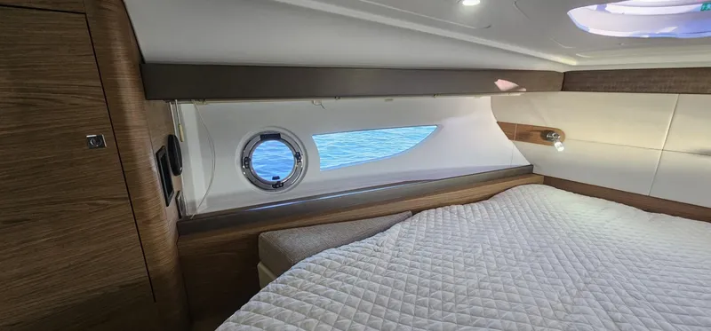 Slide: The Image of Luxurious cabin interior of 2015 Beneteau 38 Gran Tourismo yacht with ocean view. - 20
