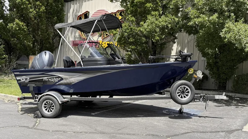 The Image of 2024 G3 Angler V178 F boat on trailer, parked outdoors. - 5