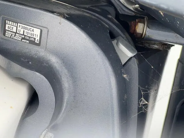 Slide: The Image of Yamaha F300UCA engine detail on 2015 Regulator 23 Forward Seating boat. - 15