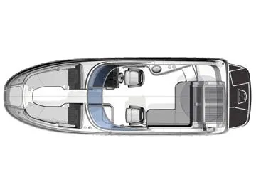 Slide: The Image of Manufacturer Provided Image: Top view layout of a 2013 Sea Ray 260 Sundeck boat. - 9